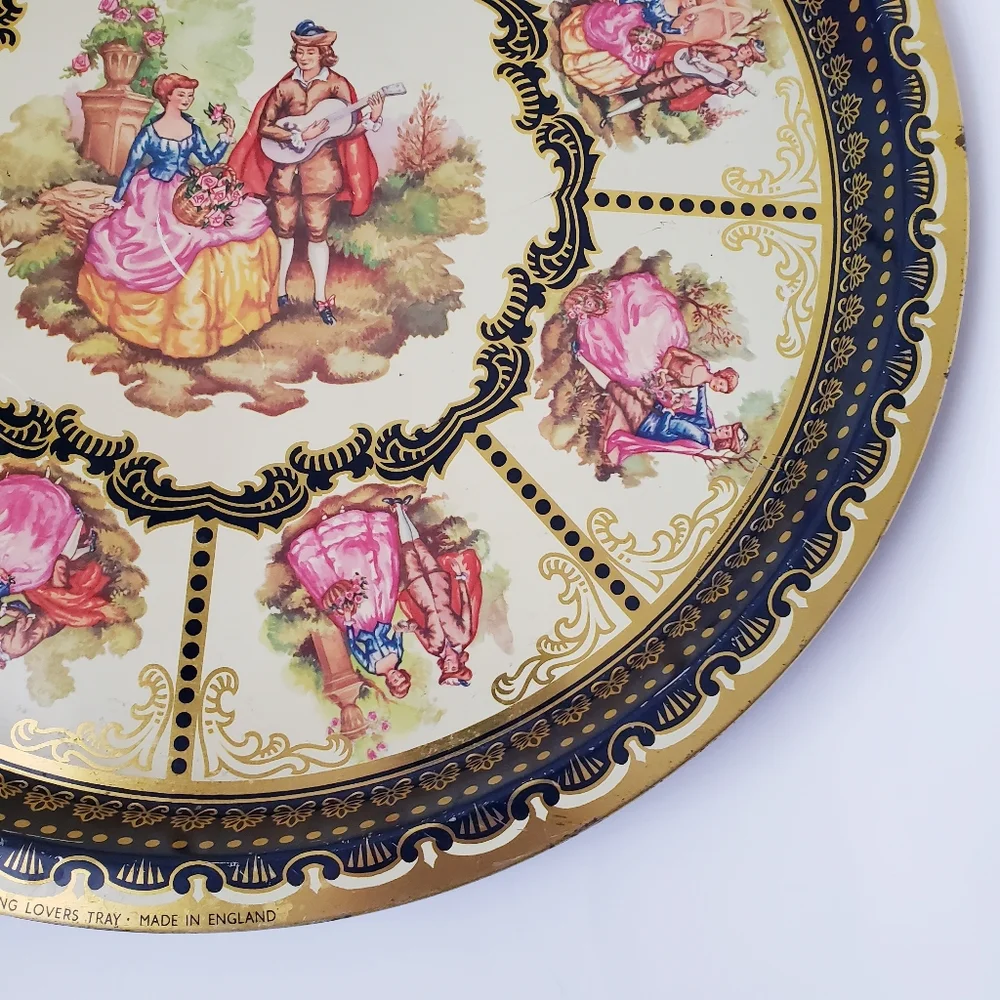Vintage Metal Serving Tray